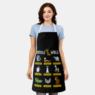 Animals Of The World Funny Animal Real Names Apron
