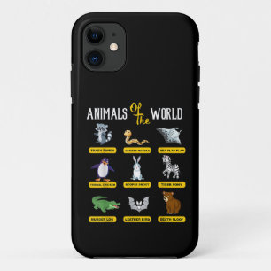 Animals Of The World Funny Animal Real Names iPhone 11 Case