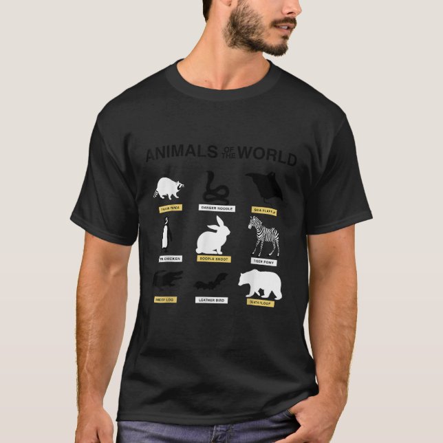 Animals Of The World  Funny Rare Animals Memes  T-Shirt (Front)