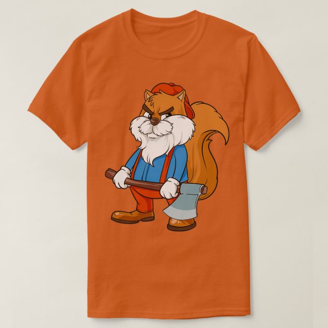Animals Old Chipmunk Wood Cutter Classic TShirt (Design Front)