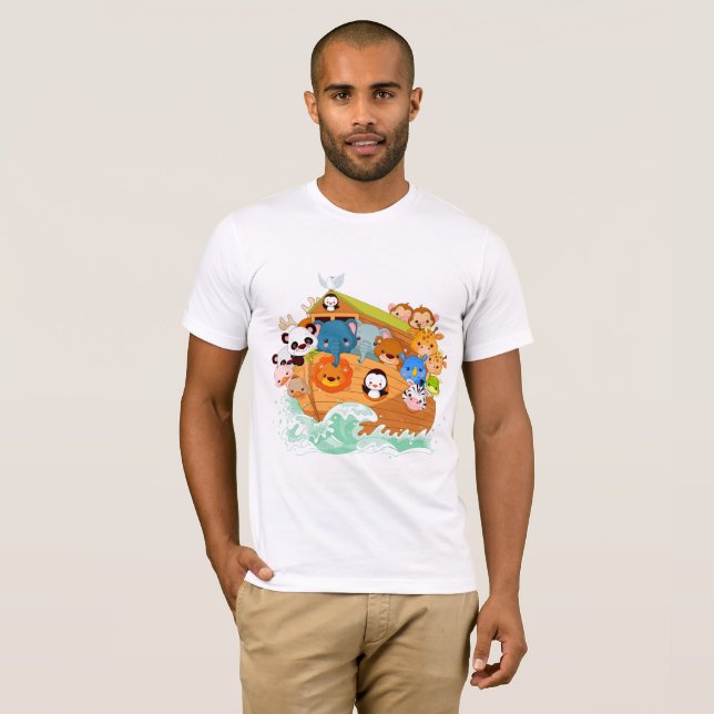 Animals On Noahs Art Mens T-Shirt (Front Full)