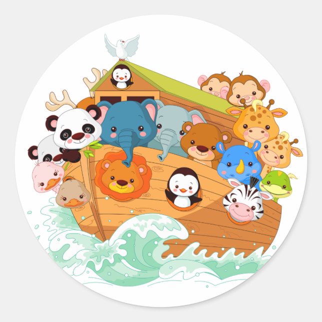 Animals On Noahs Art Stickers (Front)