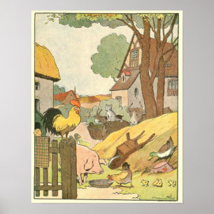Animals on the Farm Storybook Poster