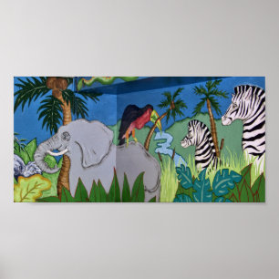 Animals on the Savannah Poster