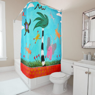 Animals On The Wind Shower Curtain