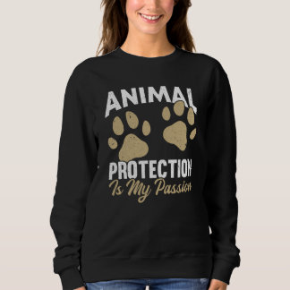 Animals Over People Animal Activist Rescue Conserv Sweatshirt