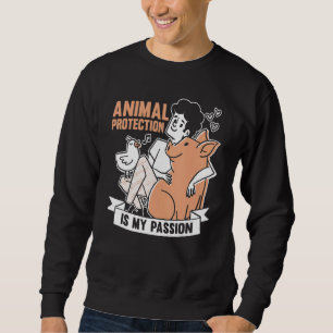 Animals Over People Animal Activist Rescue Conserv Sweatshirt
