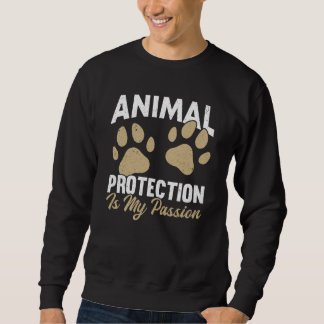 Animals Over People Animal Activist Rescue Conserv Sweatshirt
