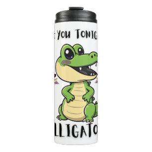 Animals Party Alligator Thermal Tumbler