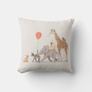 Animals party cute nursery art birthday dog  cushion