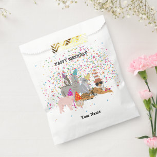 Animals Partying - Animals at Birthday Party  Favour Bag