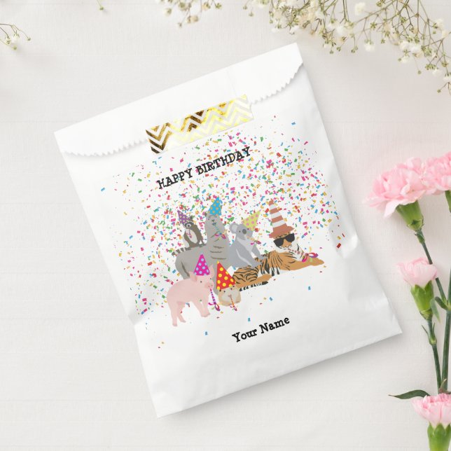 Animals Partying - Animals at Birthday Party  Favour Bag (Sealed)