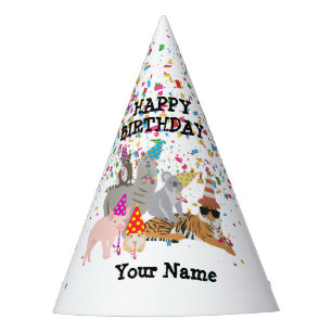 Animals Partying - Animals at Birthday Party  Hat
