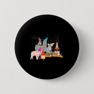 Animals Partying Cute Animals Having A Party  6 Cm Round Badge