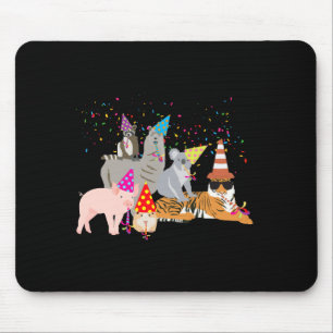 Animals Partying Cute Animals Having A Party  Mouse Pad