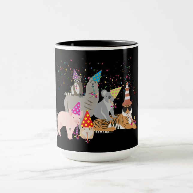 Animals Partying - Cute Animals Having a Party Mug (Center)