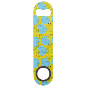 Animals playing baby pattern background