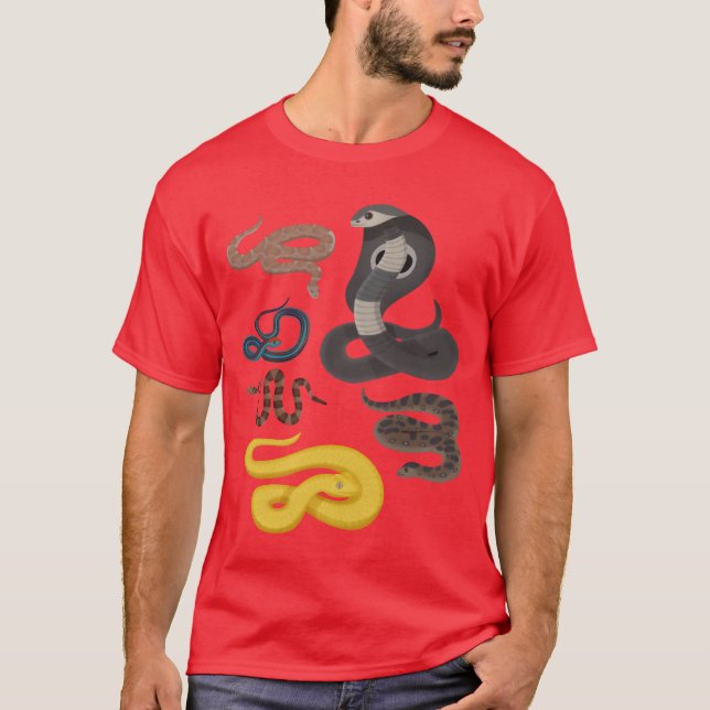 Animals Reptilesypes of Snakes gift T-Shirt (Front)
