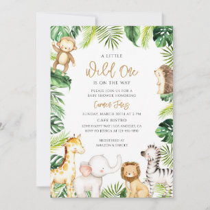 Animals Safari Baby Shower Invitation