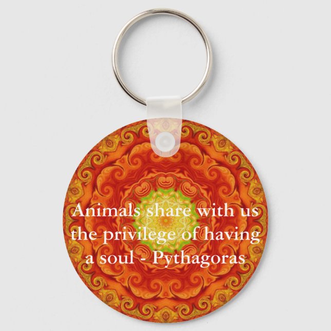 Animals share with us the privilege of having..... key ring (Front)