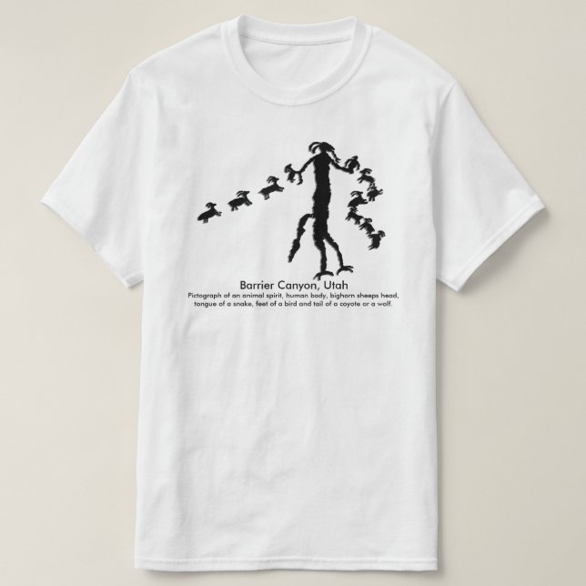 Animals Spirit Pictograph T-Shirt (Design Front)
