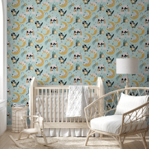 Animals, Stars, Moons and Rainbows Nursery Wallpaper
