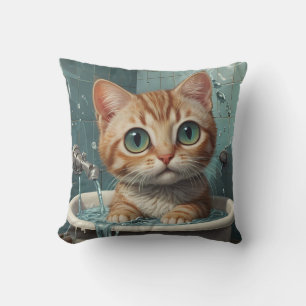 Animals Taking a Bath Funny Cushion