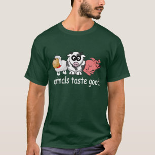 Animals Taste Good - Changeable Background Colour T-Shirt