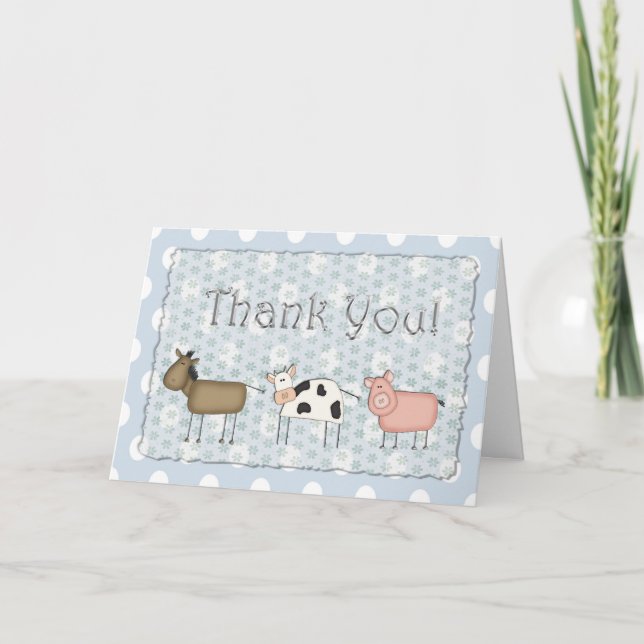 Animals Thank You Card (Front)