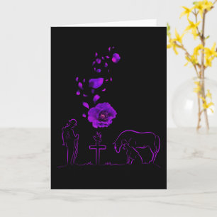 Animals They Also Served Purple Poppy Remembrance Card