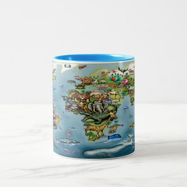 Animals Two-Tone Coffee Mug (Center)