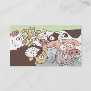Animals Vegetarian Business Card
