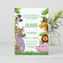 Animals Wild One Jungle greenery safari For kids