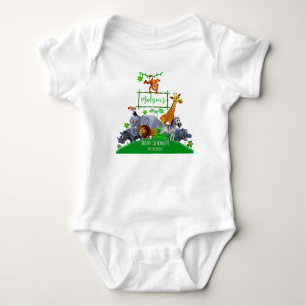  Animals Wild One Jungle greenery safari winter Baby Bodysuit