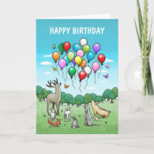 Animals with Balloons Birthday