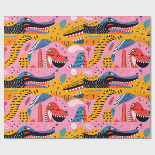 Animals with patterns with doodles Wrapping Paper