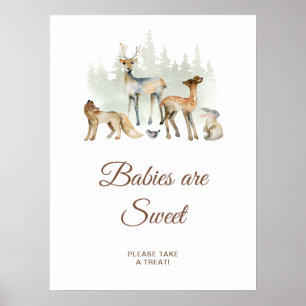 Animals Woodland Babies are Sweet Sign