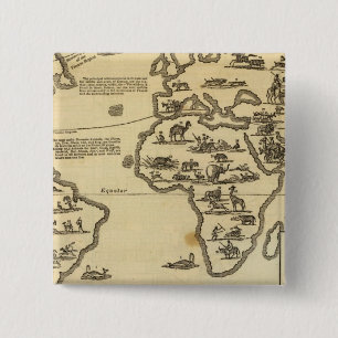 Animals World 15 Cm Square Badge