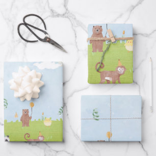 animals  wrapping paper sheet