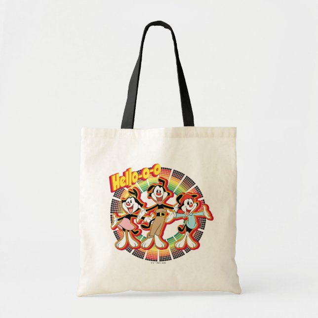 Animaniacs | Hello-o-o Retro Equalizer Graphic Tote Bag (Front)