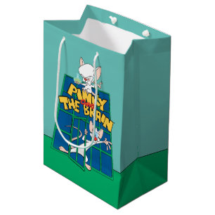 Animaniacs Pinky and The Brain Cage Graphic Medium Gift Bag