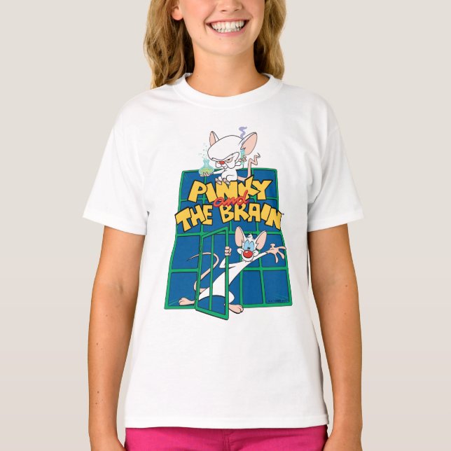Animaniacs | Pinky and The Brain Cage Graphic T-Shirt (Front)