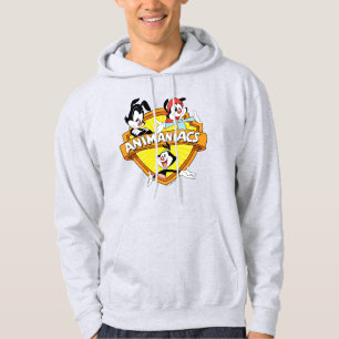 Animaniacs   Warner Brothers & Sister WB Shield Hoodie
