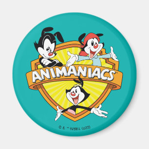 Animaniacs Warner Brothers & Sister WB Shield Magnet