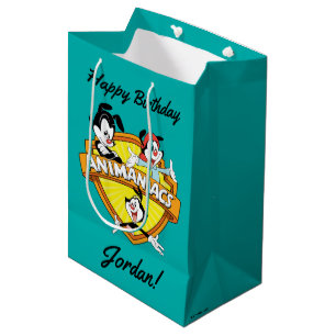 Animaniacs   Warner Brothers & Sister WB Shield Medium Gift Bag