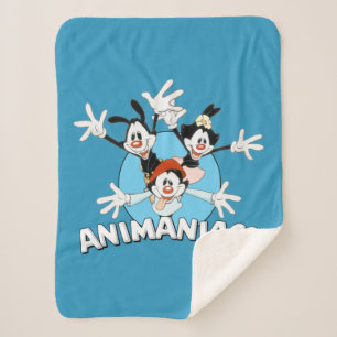 Animaniacs   Warner Siblings Arms Wide Graphic Sherpa Blanket