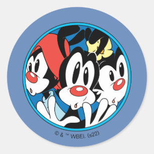Animaniacs   Warner Siblings Circle Graphic Classic Round Sticker