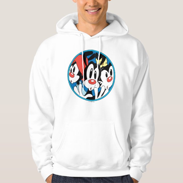 Animaniacs | Warner Siblings Circle Graphic Hoodie (Front)