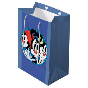 Animaniacs Warner Siblings Circle Graphic Medium Gift Bag