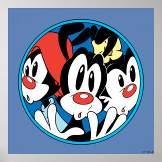 Animaniacs | Warner Siblings Circle Graphic Poster